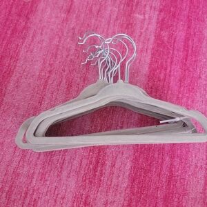 Set of Gray Velvet Hangers